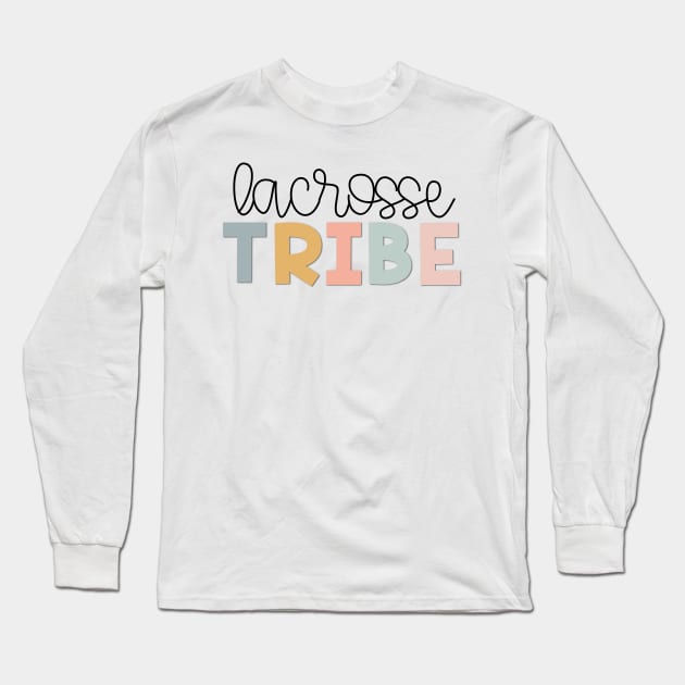 Lacrosse Tribe Muted Pastels Long Sleeve T-Shirt by broadwaygurl18